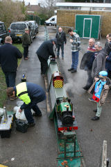 Andrew watering steam loco